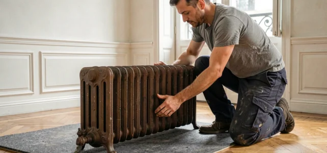 Comment installer un radiateur en fonte sur un parquet fragile sans l’abîmer